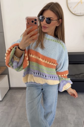 Sweter błękit Multicolor 
